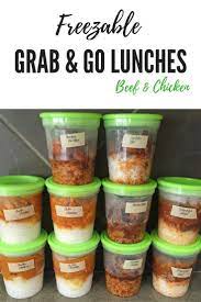 Freezable Grab Go Lunches Pin Freezable Meals Freezer Meals Freezer Dinners
