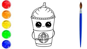 Do starbucks frappuccinos contain coffee? Coloring Cute Starbucks Cup Art And Coloring Fun Youtube