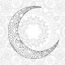 11,000+ vectors, stock photos & psd files. Ramadan Kareem Half Moon Greeting Design Coloring Page Engraved Royalty Free Cliparts Vectors And Stock Illustration Image 60125249