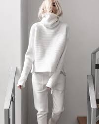 Still In Hibernation Mode Home Minimal Weekends Knitwear Figtny For Everyone Messaging Me About This Set Fro Fashion Winter White Outfit Style