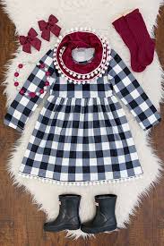 Black And White Plaid Toddler Dress Black White Plaid Dress With Burgundy Scarf Toddler Dress Girl Outfits Little Girl Outfits