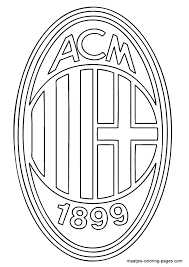 You can use this images on your website with proper attribution. Ac Milan Soccer Club Logo Coloring Page Football Coloring Pages Ac Milan Milan Logo