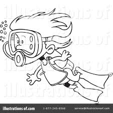 5 scuba diver coloring page. Scuba Diver Clipart 1046785 Illustration By Toonaday