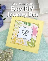 A woman's jewelry is often her most prized possession, but sometimes storing the pieces becomes a problem as her collection grows over time. Diy Jewelry Box With Printable Label Running With Sisters