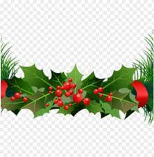Christmas and winter decoration with holly, pine cones, mistletoe and fir leaf sprigs over white background. Christmas Garland Clipart Free Christmas Garland Clipart Png Image With Transparent Background Toppng