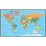 See more ideas about wall maps, antique maps, cool walls. Amazon Com Maps International Giant World Map Mega Map Of The World 46 X 80 Full Lamination Home Kitchen