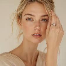 Vintage Moissanite Engagement Ring: 24k Rose Gold Vermeil, Handmade