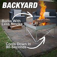 The fire pit can be installed in a short time, which is simple and convenient. Pop Up Fire Pit Portable And Lightweight Fullsize 24 Inch Weighs 7 Lbs Never Rust Fire Pit Heat Shield Not Included Pricepulse