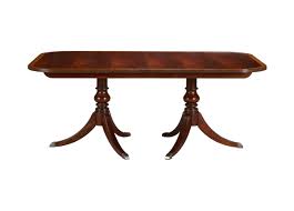 When i refinished it, i made the most of the gorgeous wood, sanding and staining the chair seats as well as the what you did with the vintage ethan allen dining set gives me the courage to refinish my mother's solid maple dining room set. Abbott Double Pedestal Dining Table Newport Ethan Allen