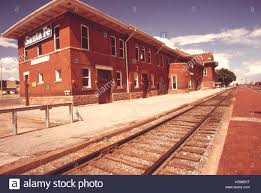 santa fe railroad dodge city train station in june 1974 stock photo dodge city railroad station train station pinterest