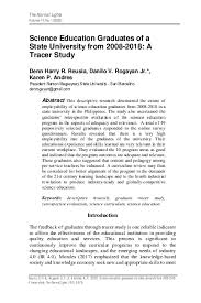 Though this kind of tracer study was conducted in bih in the year 2018, the laws on data protection have limited this year's tracer study to just one canton. Tracer Study Research Papers Academia Edu