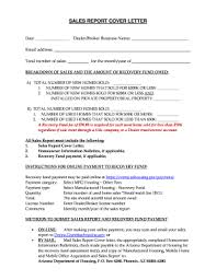 It connects the dots between your resume and why you want the job. Fillable Online Sales Report Cover Letter Fax Email Print Pdffiller