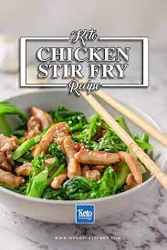 Easy Keto Stir Fry Recipe With Chicken Garlic Healthy Greens Recipe Chicken Stir Fry Garlic Chicken Stir Fry Chicken Stir