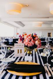 Black And White Wedding Decor Images Modern Black And White Tampa Wedding The Centre Club Table Decorations Wedding Reception Table Decorations Wedding Table Decorations