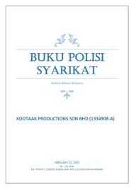 Maksudnya tiada had untuk sesiapa sahaja membeli saham atau syer syarikat ini. Buku Polisi Syarikat Kootaak Sendirian Berhad Pages 1 23 Flip Pdf Download Fliphtml5