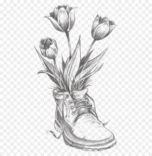 Setelah itu, anda bisa membuat garis pertama untuk membentuk kelopak bunga bagian kiri, garis kedua untuk bagian kanan, barulah yang terakhir. Gambar Bunga Tulip Gambar Png