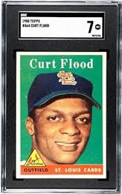 Amazon.com: Curt Flood 1958 Topps Baseball Rookie Card (RC) #464- SGC  Graded 7 NM (St. Louis Cardinals)