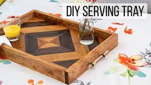 If you have some basic woodworking skills and can build a beautiful serving platter from these simple woodworking plans, this food transport and serving idea saves a lot of trips from the grill to the dining table. Diy Wood Tray Using Only 3 Basic Power Tools Anika S Diy Life Youtube
