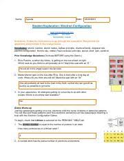 How do you find the electron configuration of lanthanum? Electron Configuration Gizmo 1 Pdf Name Ayesha Date Student Exploration Electron Configuration Www Explorelearning Com Username Schi249 Password Course Hero