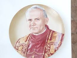 Pope John Paul II Plate. Vintage Large Commemorative Plate. 1984 Pope's  Visit in Canada. Fine China Porcelain Plate. 9" Collector's Plate