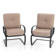 Maybe you would like to learn more about one of these? 2pc Metal Patio Spring Chairs With Cushions Beige Captiva Designs Target