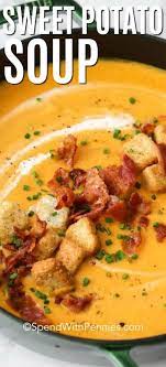 This Homemade Sweet Potato Soup Is The Perfect Balance Of Spicy And Savory And Is So Easy To Make With An Assortment Of Sweet Potato Soup Recipes Soup Recipes