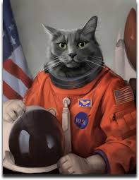 Every pet portrait is unique because we show the personal character of your pet by portraying him with his. Hilarious Custom Pet Portraits The Astronaut What A Space Cadet