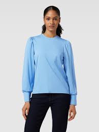 Object Blusenshirt aus Viskose-Mix mit Rundhalsausschnitt Modell 'Caroline'  (blau) online kaufen