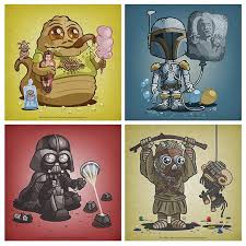 When They Were Young Baby Star Wars Characters Star Wars Prints Baby Star Wars Characters Star Wars Art