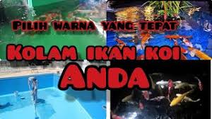 Atau ingin tahu contoh gambar kolam ikan hias selalu terbayang akan adanya kolam ikan kecil di teras rumah yang berhias aneka ikan hias dengan lengkap hiasan penyejuk mata serta air mengalir. Pilihan Warna Cat Dinding Terbaik Kolam Ikan Koi Youtube