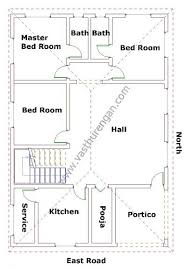 Image Result For Vastu House Plans East Facing House 3 Bed Room Vastu House House Layout Plans 2bhk House Plan