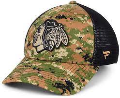 Authentic Nhl Headwear Chicago Blackhawks Military Appreciation Speed Flex Stretch Fitted Cap Fitted Caps Military Appreciation Headwear