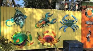 Our Large Outdoor Metal Wall Art Are Hand Crafted By Caribbean Artisans Come See Our Terrif Outdoor Metal Wall Art Tropical Wall Decor Tropical Metal Wall Art