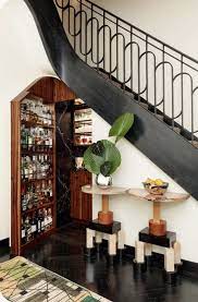 Hidden Bar Kelly Wearstler Interiors Foyer Design Staircase Landing