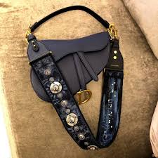 Personal Luxury Shoppers On Instagram New In Dior Saddle Bag In Blue Calfskin And Dior Kaleidioscopic Shoulder Stra Dior Saddle Bag Dior Bag Fashion Bags