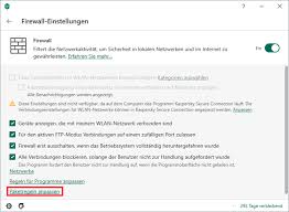 Anpassen Der Firewall Einstellungen In Kaspersky Security Cloud 20