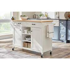 Check spelling or type a new query. Home Decorators Collection Rockford White Kitchen Cart With Butcher Block Top Sk19238e5r1 W The Home Depot In 2021 White Kitchen Cart Kitchen Cart Mobile Kitchen Island