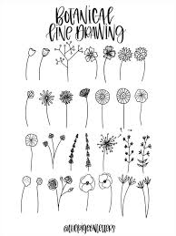 Simpel Botanik Bullet Journal Ideeen Handbelettering Doodle Ideeen