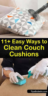 Before you can clean your cushions, you have to know. 11 Easy Ways To Clean Couch Cushions Clean Couch Clean Fabric Couch Couch Cushions