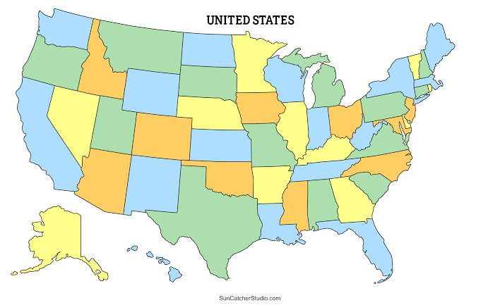 Printable US Maps with States (USA, United States, America) – Free  Printables, Lettering, SVG Files, Tools & Apps