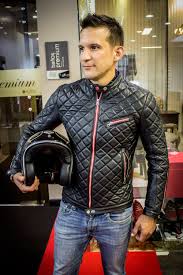 Panamerica Leather Jacket Quilted In Calfskin Black Red Limited Edition Leather Jacket Motorcyle Jacket Leather Jacket Men