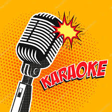 Karaoke poster in pop art style. Design element in vector. — Stock ...