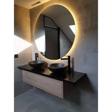 adema circle badkamerspiegel rond diameter 120cm met indirecte led verlichting met spiegelverwarming en touch schakelaar badkamerspiegel badkamer spiegel badkamer