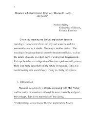 Pdf The Concept Of Meaning In Sociology