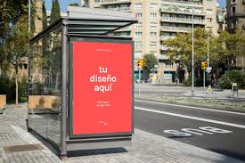 Bus Stop Mockup Stop Advertising Bus Outdoor Outdoor Signage Business Card Mock Up Design
