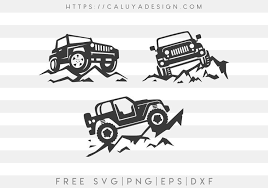 Free Jeep On Mountain Svg Png Eps Dxf By Caluya Design In 2020 Mountain Svg Free Svg Cricut Svg Files Free
