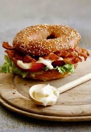 Bacon Salad Stuffed Bagel Cafe Food Recipes Food