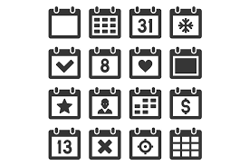 Black And White Calendar Icon Png Calendar Icons Set Calendar Icon Icon Set Icon Set Design