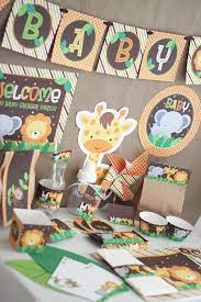 Safari Jungle Animals Baby Shower Diy Printable Party Kit Instant Do In 2021 Jungle Baby Shower Decorations Safari Baby Shower Decorations Baby Shower Safari Theme