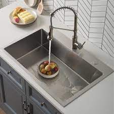 The kitchen sink offers clean lines and a simple but spacious single bowl design. Kitchen Sinks The Home Depot